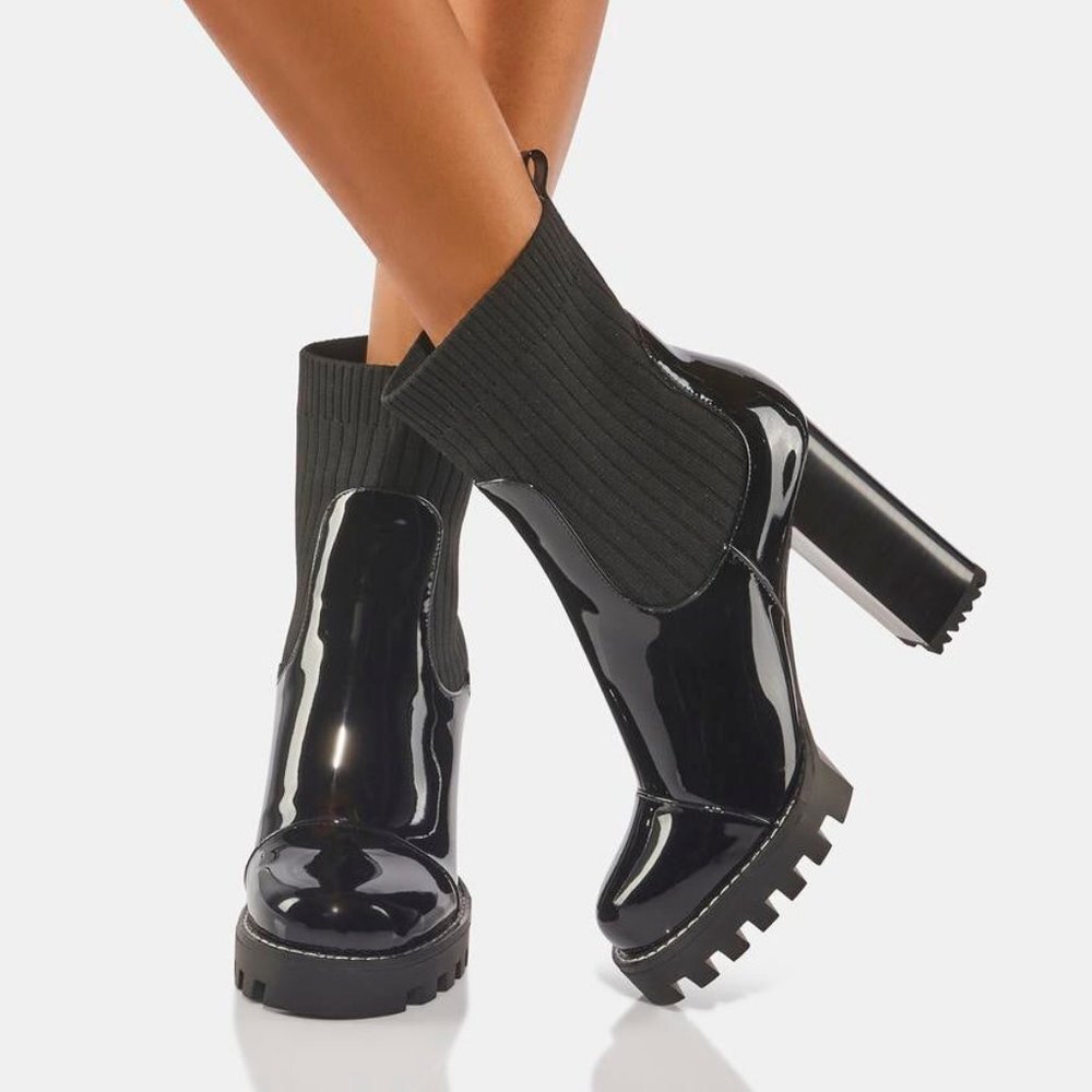 Azalea Wang The Masonary Platform Booties ( Brand… - image 1